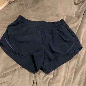 Lululemon shortie (2”) shorts in navy, size 6